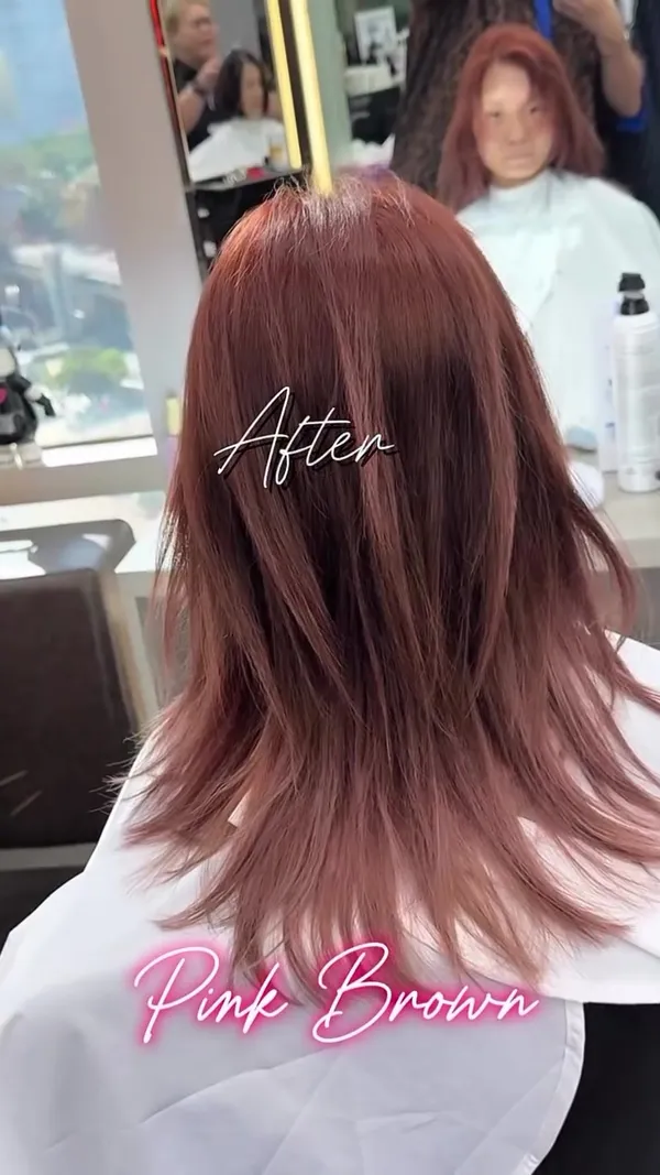 hugo_lehuit8 ##DivineHairColor ##PinkBrown ##MixedHeritageHairColor 髮型美甲作品