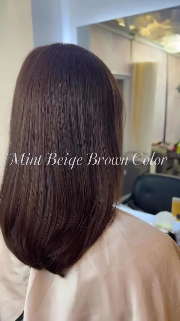 ##HongKongHairstylist ##MintBeigeBrown ##Mint 髮型美甲作品