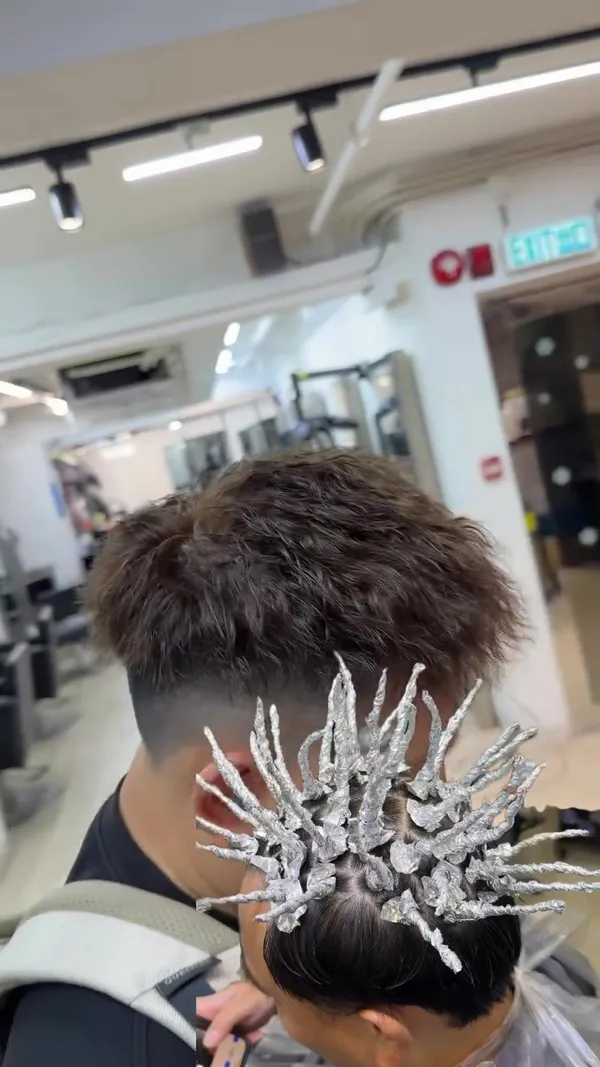 ##HongKongMensHair ##MensPerm ##SteelClipPerm 髮型美甲作品