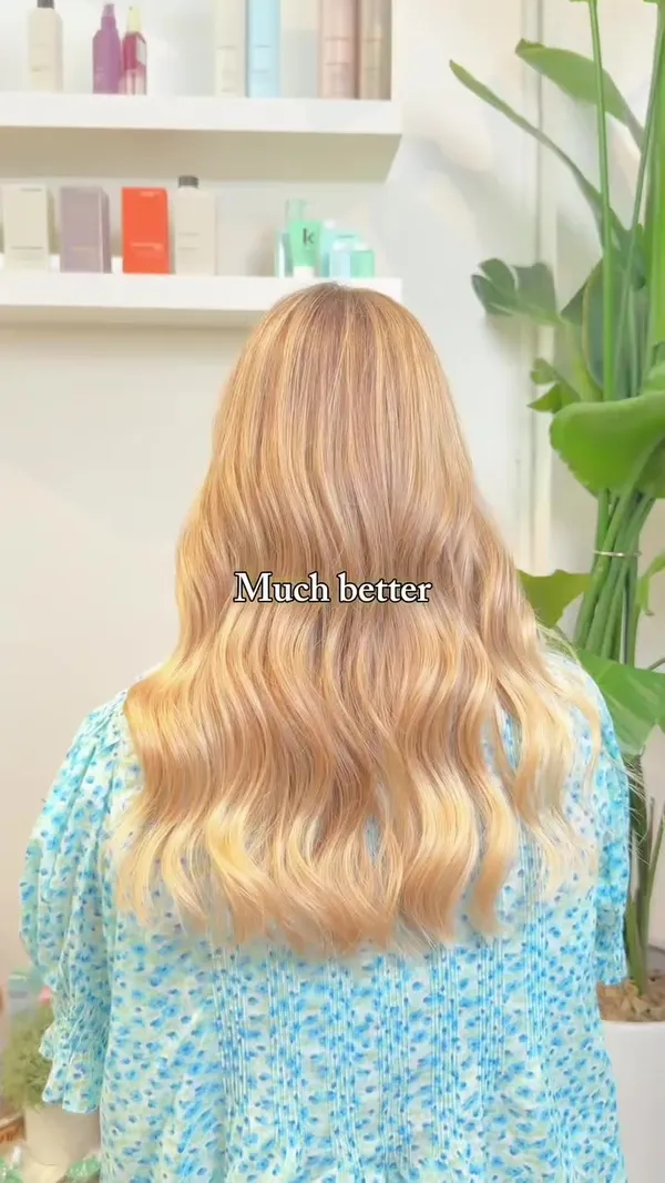 ##HalfHeadHighlights ##BlondeHK ##SalonHongKong 髮型美甲作品
