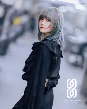 eight_art.for.hair ##jellyfishcut ##wolfcut ##ashbluehair 髮型美甲作品