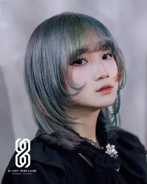 angusho_hairstylist ##jellyfishcut ##wolfcut ##ashbluehair hair & nail work