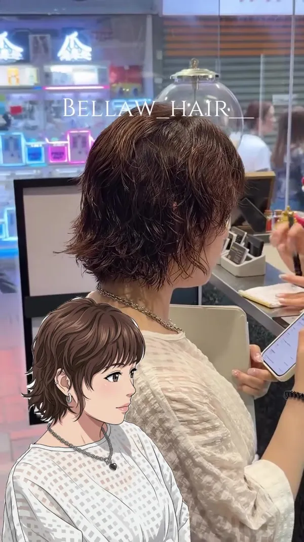 ##Japanese ##女仔perming ##layers剪 髮型美甲作品