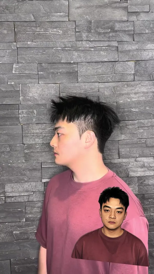 ##鋼夾燙 ##男士hairstyle ##前刺hairstyle 髮型美甲作品