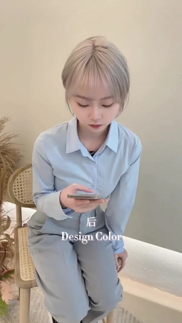 ##haircolor ##hkhairsalon ##bleach 髮型美甲作品