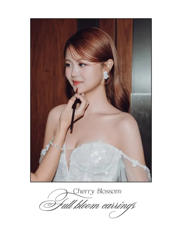 k.w.m__official ##AJ_cherryblossom_fullbloom ##bridalearrings ##bridalstyle 髮型美甲作品 (2)
