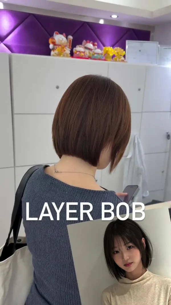 ##小顏瀏海 ##短髮 ##顯白髮色 髮型美甲作品