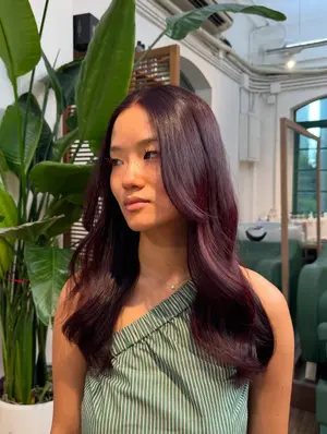 ##FullHeadTint ##HKHairSalon ##BrunetteGoals 髮型美甲作品