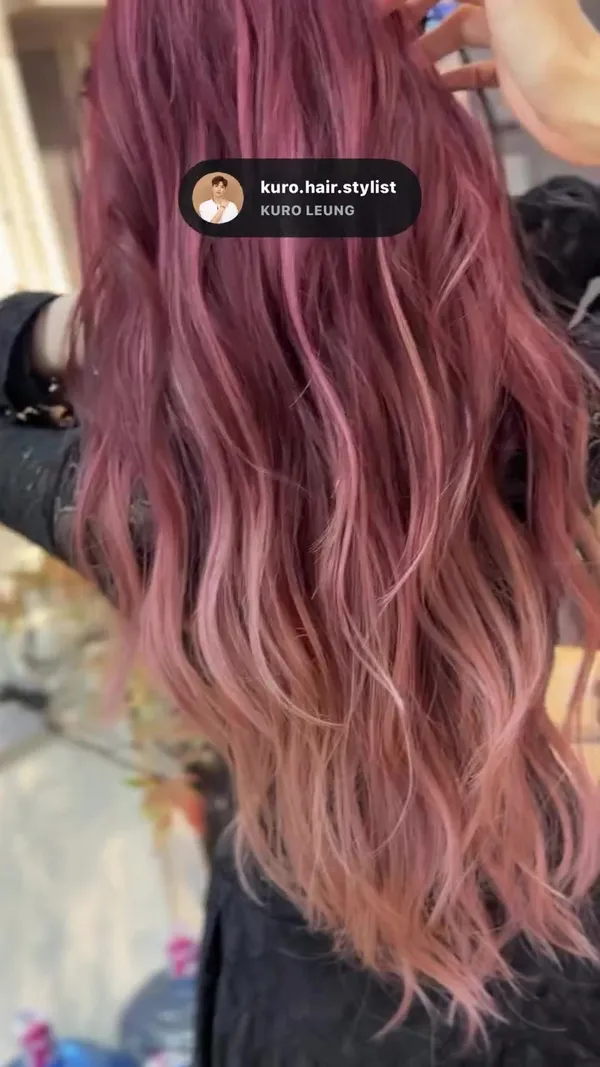 ##KuroHair ##GradientBleach ##GradientHairColor 髮型美甲作品