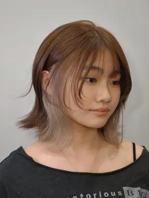 ##LaiChiKokHairSalon ##PeekabooDye ##MilkTeaGrey 髮型美甲作品