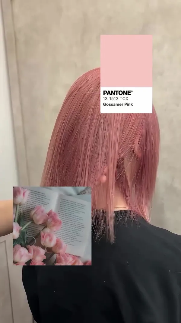 ck_colorhair ##GirlGroupHairColor ##CherryBlossomPink ##SoftFocusMilkyMistPink 髮型美甲作品
