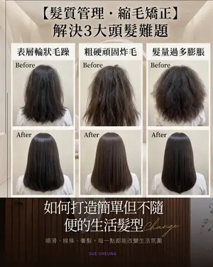 ##HairStraightening ##HairTexture ##FrizzyCurlyHair 髮型美甲作品