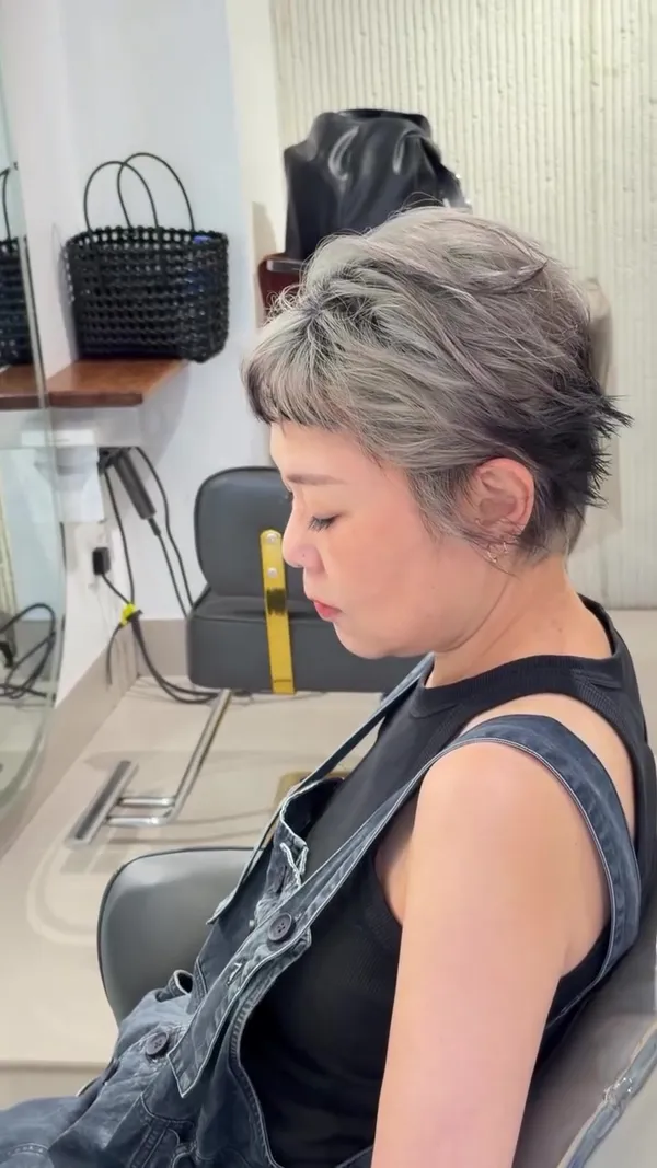 keith_c_215 ##BleachAndDye ##CoexistingWithGrayHair ##YouthfulHairstyle 髮型美甲作品