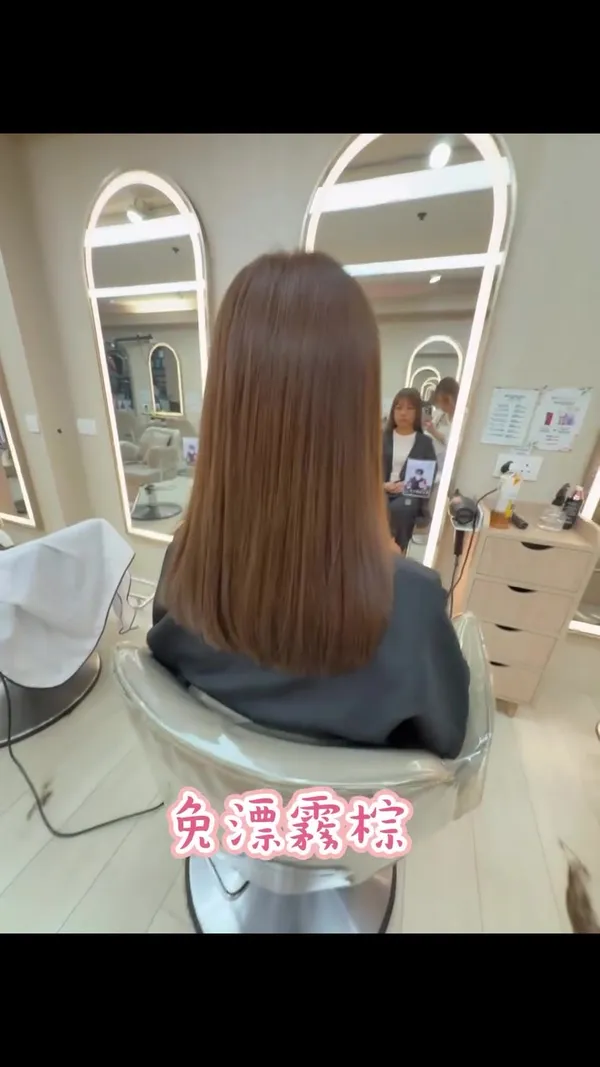##TuenMunFemaleHairstylist ##ChekLapHairstylist ##NoBleachHairColor 髮型美甲作品