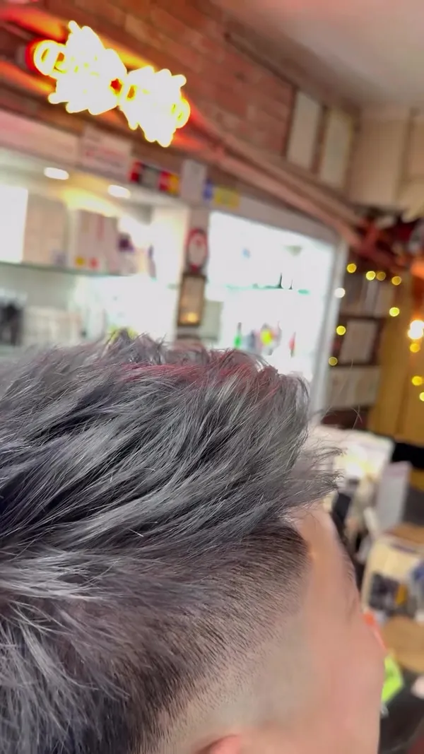 ##tangotoDailyWork ##grey ##mencut 髮型美甲作品