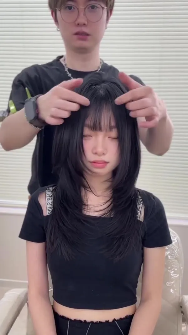 xyla.studiohk ##Hashcut ##HighLayers ##layercut hair & nail work