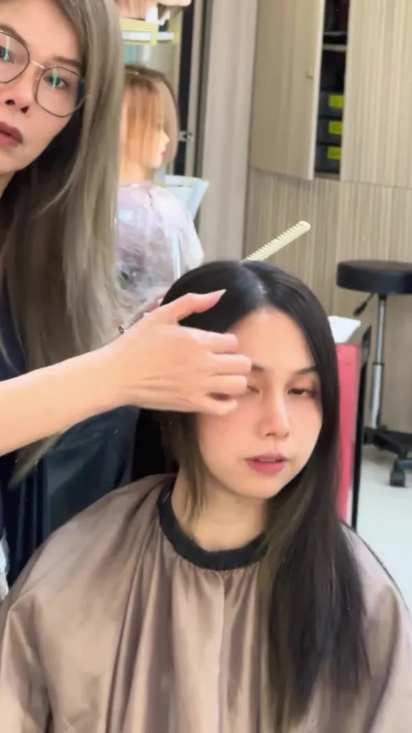 ##AnitaKoreanRippleCurls ##ShaTinFemaleHairstylistAnita ##ShaTinSalon 髮型美甲作品