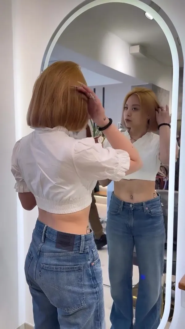 ##GirlsShortHair ##SandyGold 髮型美甲作品