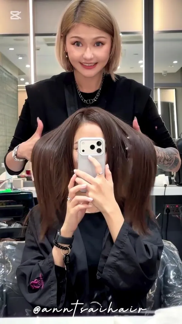 ##anntsaihair ##HairRebonding ##TsimShaTsuiHairstylist 髮型美甲作品